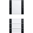 GIRA - Wippenset 4f (1+3) Beschriftungsfeld System 55 Klar/Schwarz matt