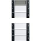 GIRA - Wippenset 5f Plus (2+3) Beschriftungsfeld System 55 Klar/Schwarz matt