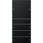 GIRA - Wippenset 4f (1+3) System 55 Schwarz matt(lack.)