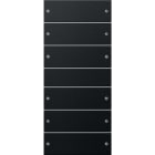 GIRA - Wippenset 6f (3+3) System 55 Schwarz matt(lack.)