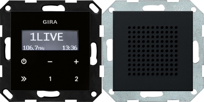 GIRA - UP-Radio RDS Lautsprecher System 55 Schwarz m