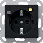 GIRA - FI-Schutzsteckd. 30 mA SH System 55 Schwarz m