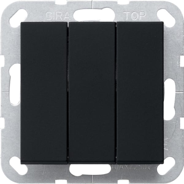 GIRA - Wipptaster BS 3f Schließer System 55 Schwarz m