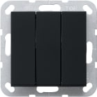 GIRA - Wipptaster BS 3f Schließer System 55 Schwarz m