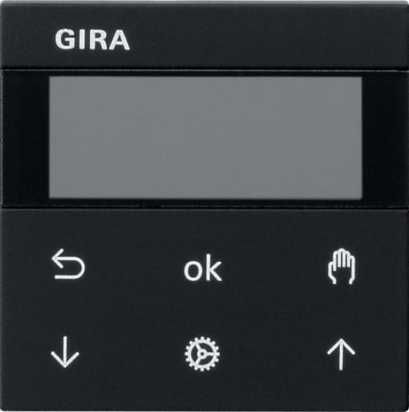 GIRA - S3000 Jal.- + Schaltuhr Display System 55 Schwarz m