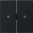 GIRA - Wippe 2f unbedruckt Kontrollf. System 55 Schwarz m