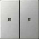 GIRA - Wippe 2f unbedruckt Kontrollf. System 55 Edelstahl