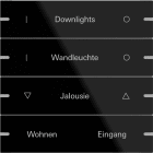 GIRA - Wippenset 4f individuell Tastsensor 4 TS4 G Schwarz