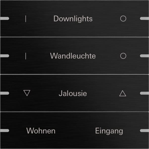 GIRA - Wippenset 4f individuell Tastsensor 4 TS4 Alum.Schwarz