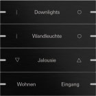 GIRA - Wippenset 4f individuell Tastsensor 4 TS4 Alum.Schwarz