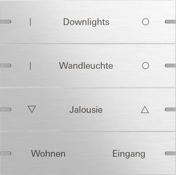 GIRA - Wippenset 4f individuell Tastsensor 4 TS4 Aluminium