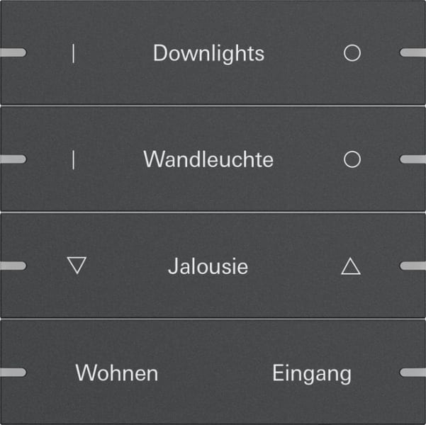 GIRA - Wippenset 4f individuell Tastsensor 4 TS4 Anthrazit(lack.)