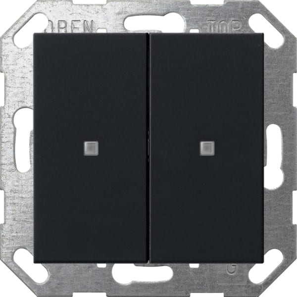 GIRA - KNX Taster Wippe 2f System 55 Schwarz matt