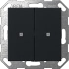 GIRA - KNX Taster Wippe 2f System 55 Schwarz matt