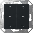GIRA - KNX Taster Wippe 2f Pfeile System 55 Schwarz matt