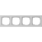 GIRA - Abdeckrahmen 4f Gira E2 Grau m