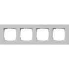 GIRA - Abdeckrahmen 4f flach Gira E2 Grau m
