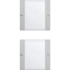 GIRA - Wippenset 2f (1+1) Beschriftungsfeld System 55 Klar/Grau matt