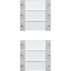 GIRA - Wippenset 6f (3+3) Beschriftungsfeld System 55 Klar/Grau matt