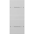 GIRA - Wippenset 2f (1+1) beschr. System 55 Grau m(lack.)