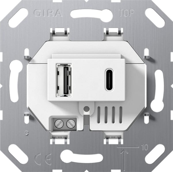 GIRA - USB-Spannungsvers. 2f Typ A/C Einsatz Weiß