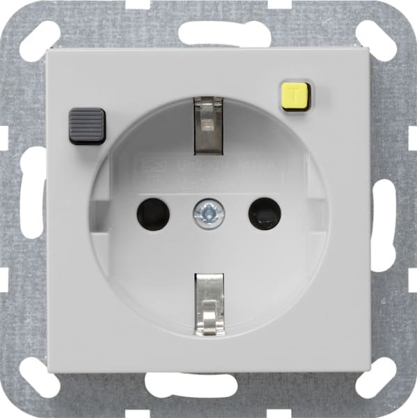 GIRA - FI-Schutzsteckd. 30 mA SH System 55 Grau m