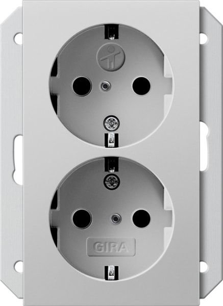 GIRA - SCHUKO 2f SH f. UP-Dose 1,5f System 55 Grau m
