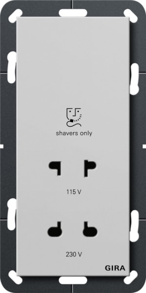 GIRA - Rasiersteckd. 115 - 230 V System 55 Grau m