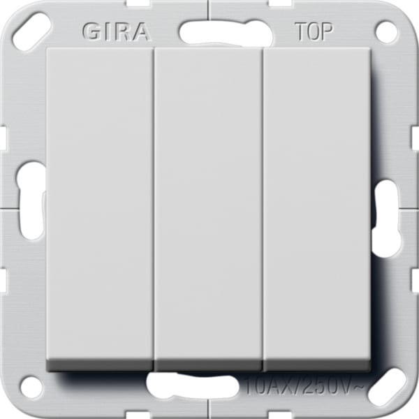 GIRA - Wippschalter 3f Wechselsch. System 55 Grau m