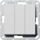 GIRA - Wippschalter 3f Wechselsch. System 55 Grau m