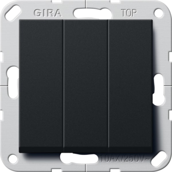 GIRA - Wippschalter BS 3f Aus System 55 Schwarz m