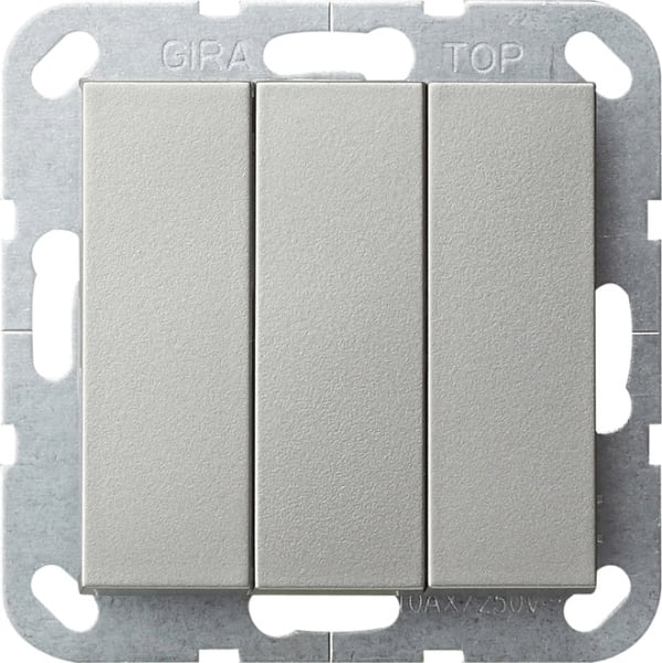 GIRA - Wippschalter BS 3f Aus System 55 Edelstahl(lack.)