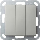 GIRA - Wippschalter BS 3f Aus System 55 Edelstahl(lack.)