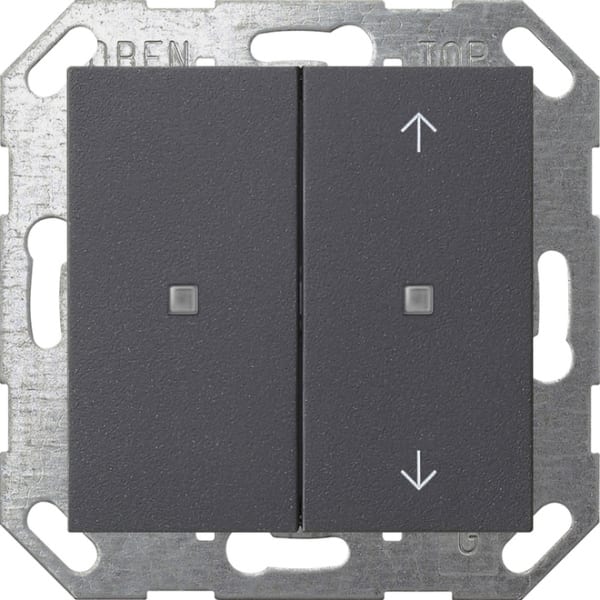 GIRA - KNX Taster Wippe 2f unbedruckt/Pfeile System 55 Anthrazit