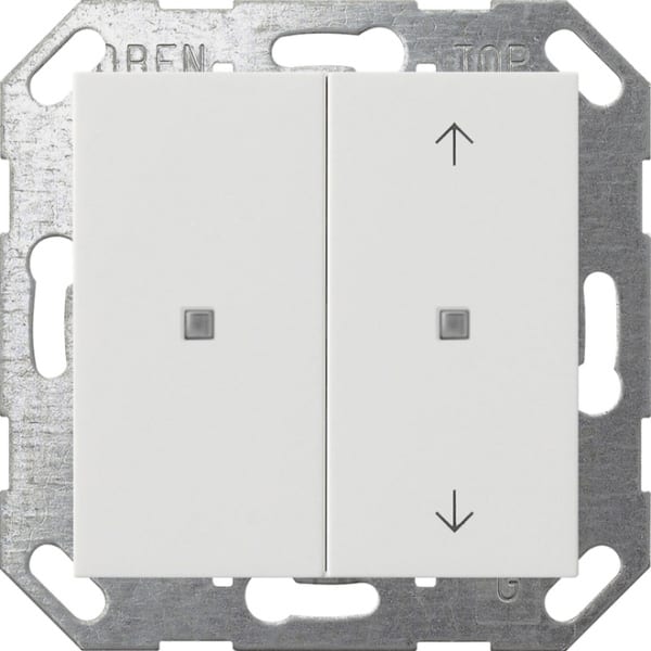 GIRA - KNX Taster Wippe 2f unbedruckt/Pfeile System 55 Reinweiß matt