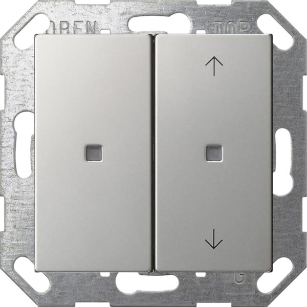 GIRA - KNX Taster Wippe 2f unbedruckt/Pfeile System 55 Edelstahl