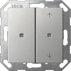 GIRA - KNX Taster Wippe 2f unbedruckt/Pfeile System 55 Edelstahl