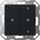 GIRA - KNX Taster Wippe 2f unbedruckt/Pfeile System 55 Schwarz matt