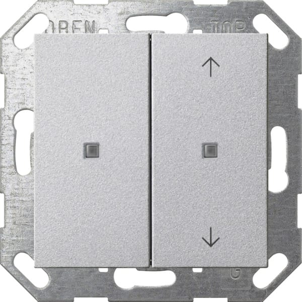 GIRA - KNX Taster Wippe 2f unbedruckt/Pfeile System 55 Farbe Alu