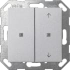 GIRA - KNX Taster Wippe 2f unbedruckt/Pfeile System 55 Farbe Alu