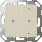 GIRA - KNX Taster Wippe 2f unbedruckt/Pfeile System 55 Cremeweiß