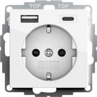 GIRA - SCHUKO SH USB-Spannungsvers. 2f Typ A/C System 55 Reinweiß
