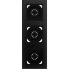 GIRA - AP-Gehäuse 3f + Rahmen Gira E2 Schwarz m