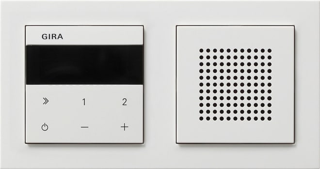 GIRA - Unterputzradio IP, komplett mit Abdeckrahmen E2