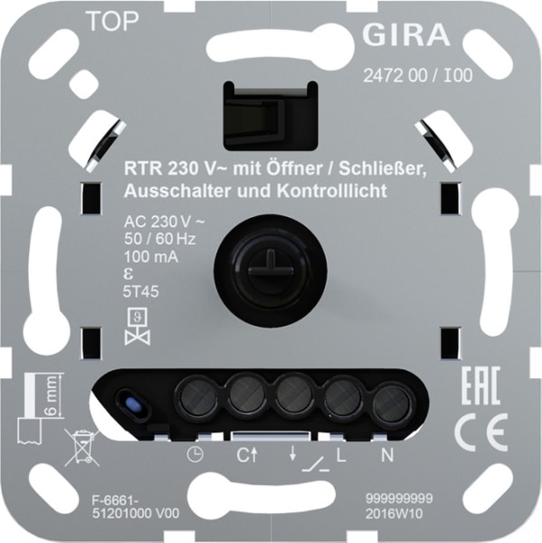 GIRA - RTR 230 V Öff./Schließ. Aus + Kontroll Einsatz