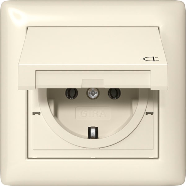 GIRA - SCHUKO-Steckd. KD + Set IP44 + Rahmen 1f Standard 55 Cremeweiß