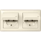 GIRA - SCHUKO-Steckd. KD + Set IP44 + Rahmen 2f Standard 55 Cremeweiß
