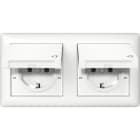 GIRA - SCHUKO-Steckd. KD + Set IP44 + Rahmen 2f Standard 55 Reinweiß
