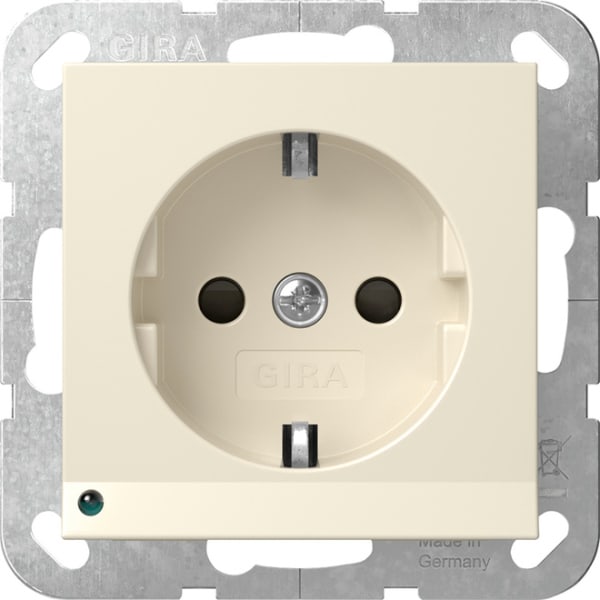 GIRA - SCHUKO-Steckd. LED-Leuchte + SH System 55 Cremeweiß