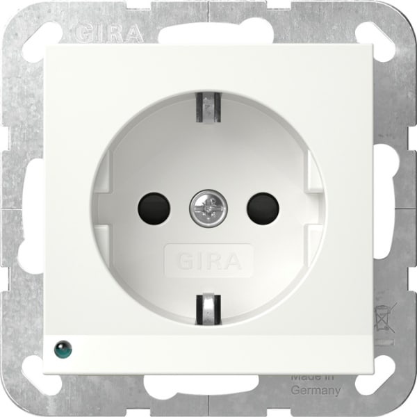 GIRA - SCHUKO-Steckd. LED-Leuchte + SH System 55 Reinweiß